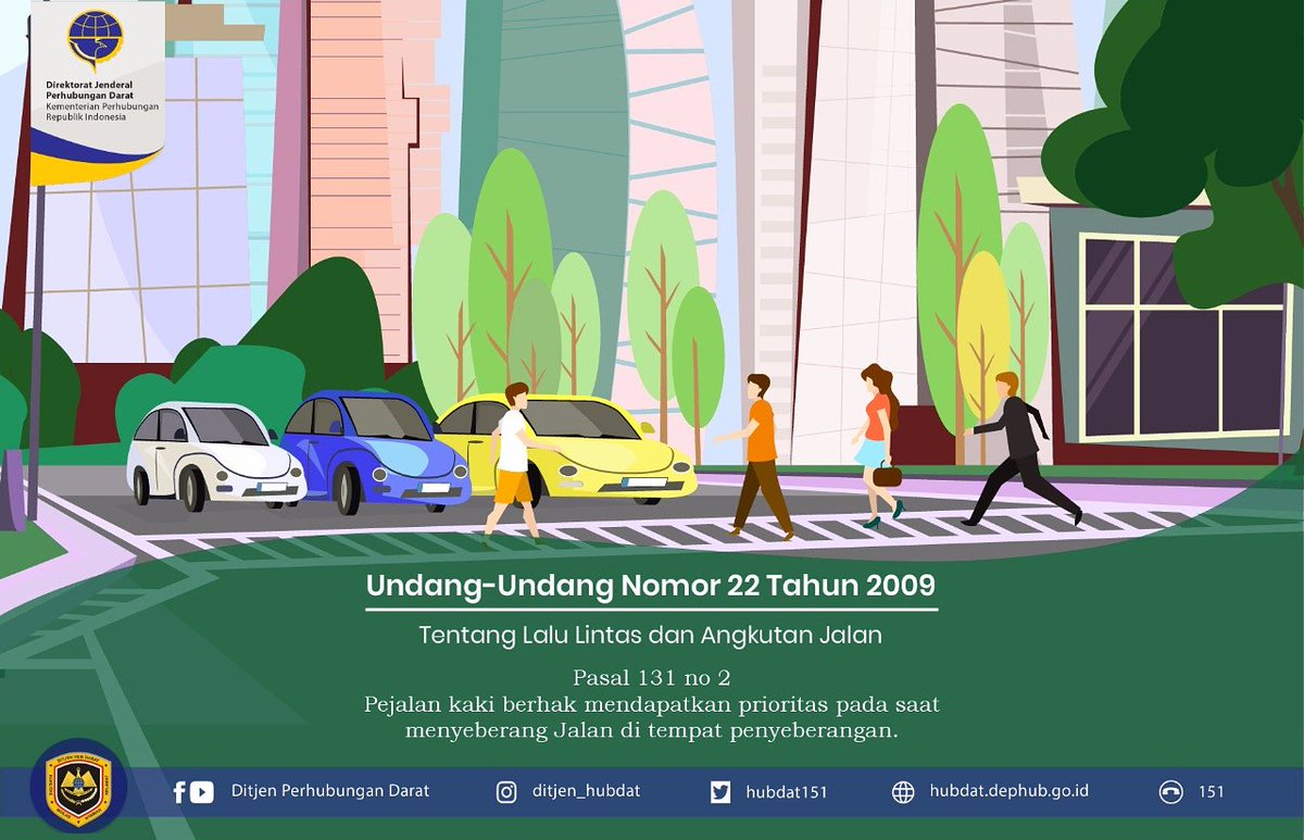 hubdat151's tweet photo. #Mitradarat, pejalan kaki yang menyeberang di tempat penyeberangan wajib kita dahulukan loh! Jadi jangan ditancap gas ketika melihat tempat penyeberangan. https://t.co/mdHwKFWiYt