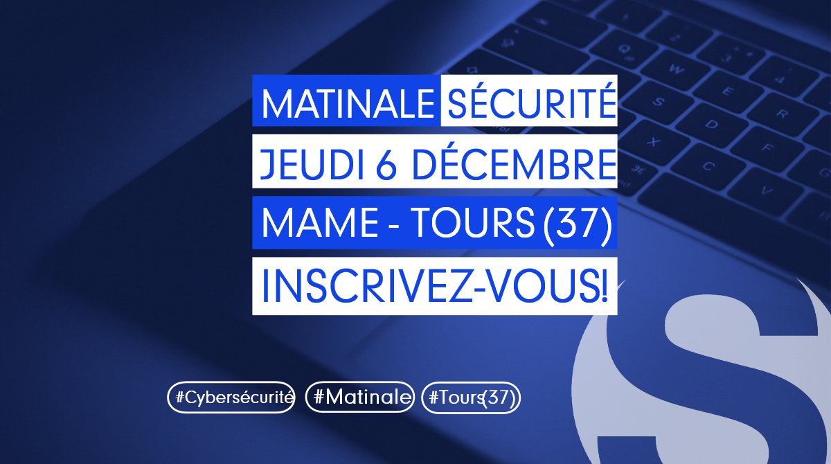 Sodifrance's tweet photo. Vous souhaitez développer la #confiance avec vos clients ?
Renforcez votre #sécurité parce-que sans confiance, pas de #business.
Venez en parler avec nos consultants à la Matinale #Cybersecurite 
 https://t.co/jwLV1sTC5q @mametours @hervetroalic https://t.co/ZO6eKAVsPr