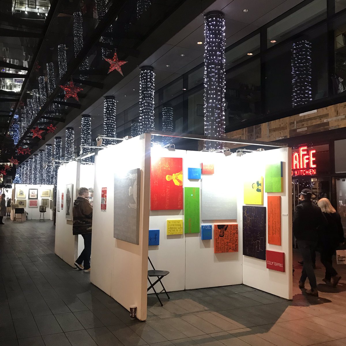 RubbenaArt's tweet photo. @spitalfieldse1 last day to see #translatingthedeafself work. @ccsacre #ArtviaTDS @ahrcpress @Trans_Cultures @HeriotWattBSL @HW_CTISS @UoMSORD (03/12/18) https://t.co/qc66PKZ50o