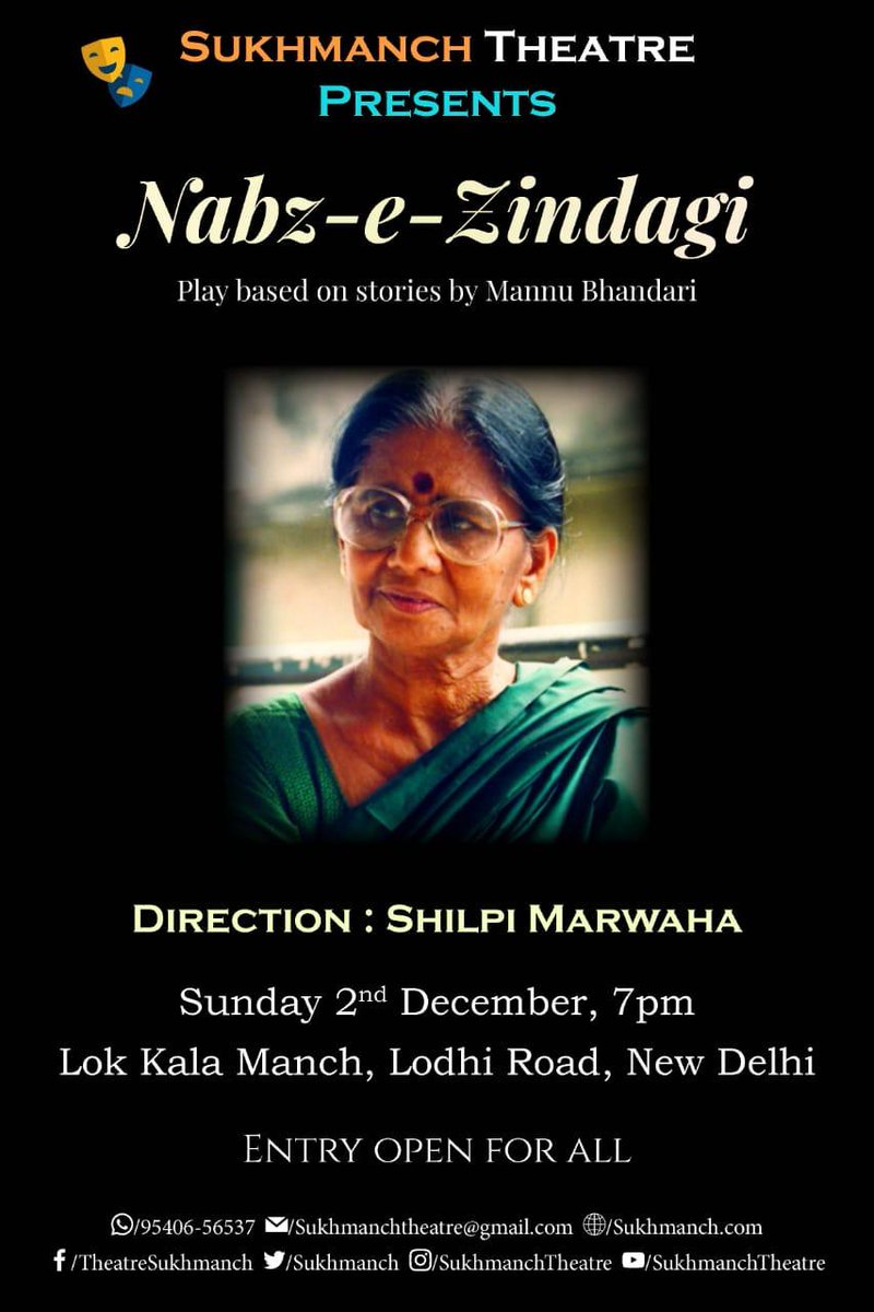 abhishekojha94's tweet photo. A wonderful evening as always! #Nabz-e-zindagi @sukhmanch by the weekend team who had their first ever stage performance. Kudos to the start. You did a wonderful job. Full of substance. Hope ur love affair with theatre goes on for life!
Cheers:)Ps- Sumit/Alisha- Proud of u guys:) https://t.co/83RCnDhSH3