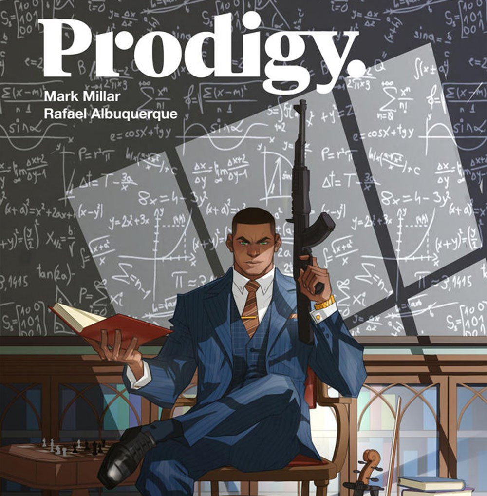 mrmarkmillar's tweet image. Just realised I'm flying to London this morning dressed as Edison Crane from this week's @ProdigyNetflix #1 cover. How weird is THAT?