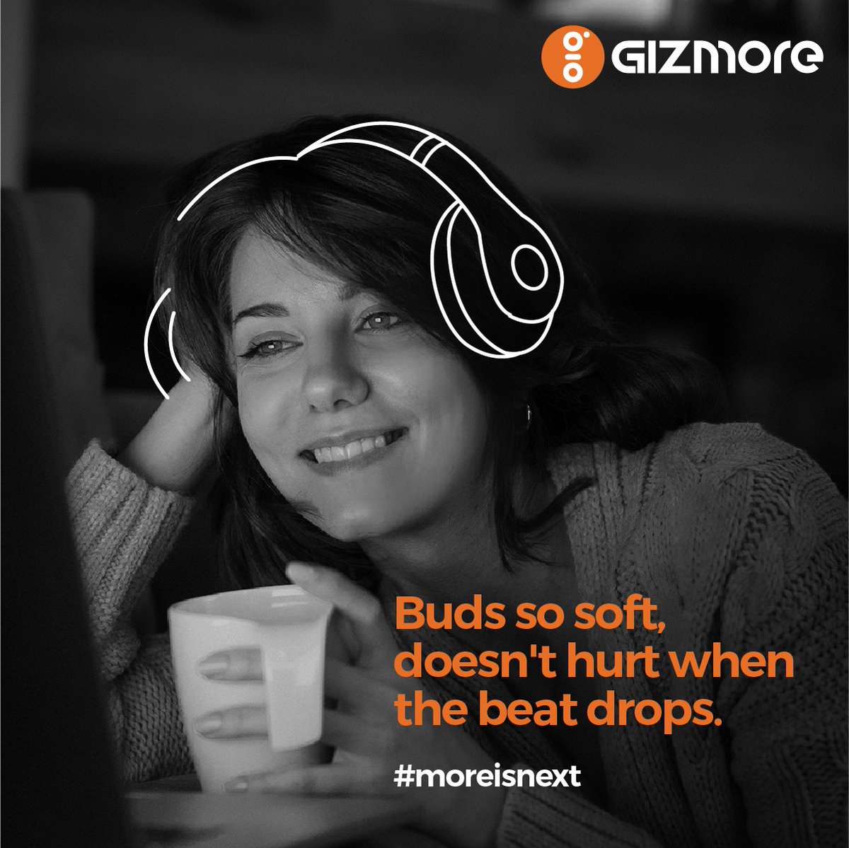 gizmoreindia's tweet photo. Don’t compromise. Get both, superb comfort and thrilling sound quality, with #Gizmore. #moreisnext https://t.co/2SawOFMJeu