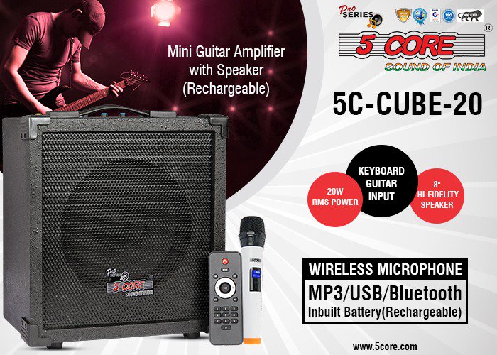 5coreelctronics's tweet photo. The better the Guitar Amplifier, the better is the tone produced. 5CORE® brings you its finest collection of #GuitarAmplifiers that lets you enhance every rhythm and beat produced on the strings by your hands. Explore more : https://t.co/bs4uV210fy #Amplifier #5Core #FiveCore https://t.co/jNCFELzTSf