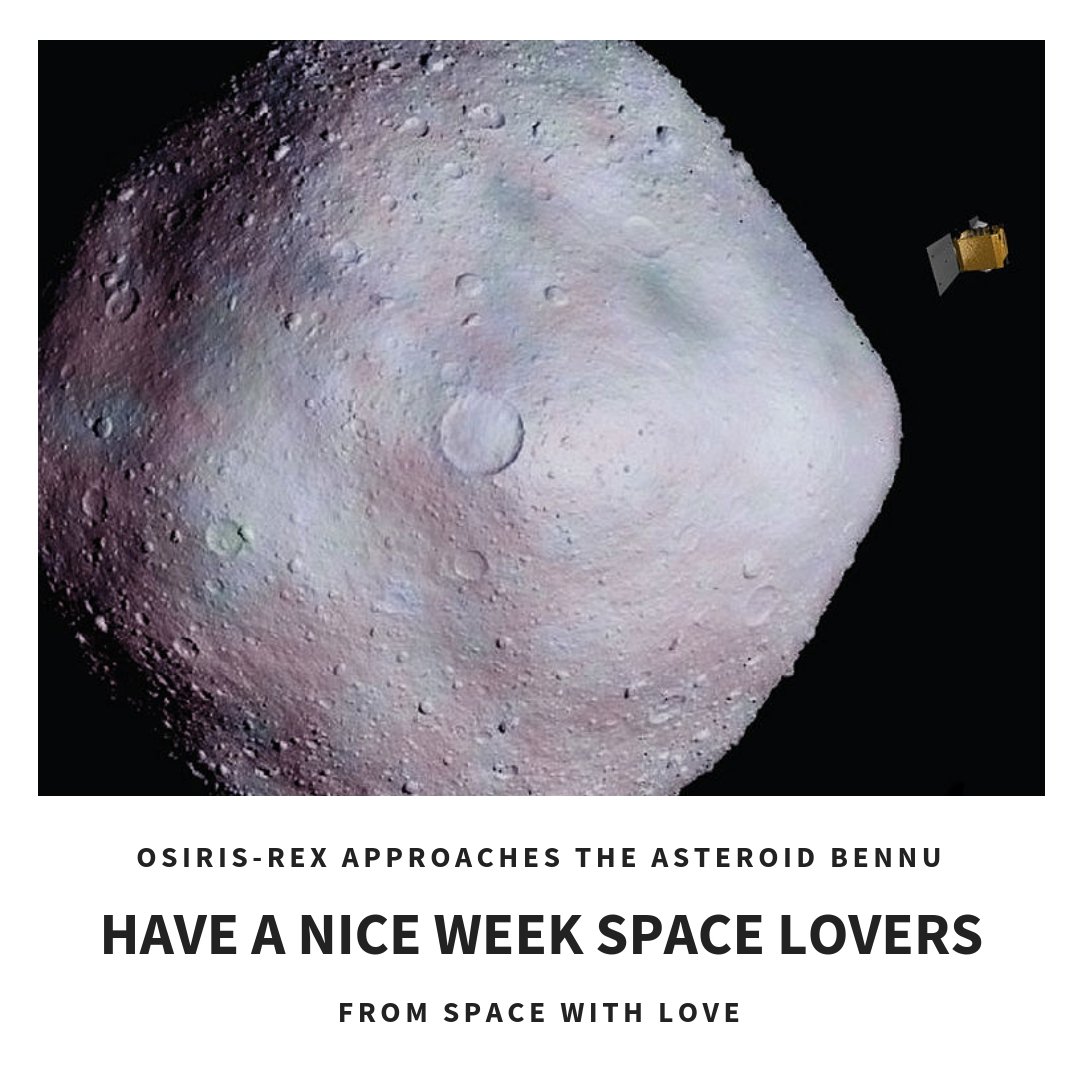 FromSpaceWLove's tweet photo. Today, OSIRIS-REx arrives around the asteroid Bennu 🛰🌑 It will collect samples on its surface and bring them back to Earth.
#osiris #osirisrex #nasa #bennu #benou #asteroid #asteroids #space #cosmos #universe #galaxy #week #monday
Image by NASA Goddard Space Flight Center https://t.co/mHHlv6Z6rq