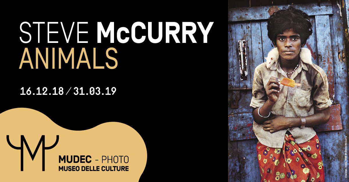 MudecMi's tweet photo. Dal 16 dicembre il #Mudec ospiterà anteprima mondiale del progetto inedito di #SteveMcCurry: #Animals, un affascinante viaggio nel pianeta animale, contiguo a quello umano, con cui condividiamo l'essere al mondo.
Per maggiori informazioni: https://t.co/J57ghjr904 https://t.co/HM8hza3PmS