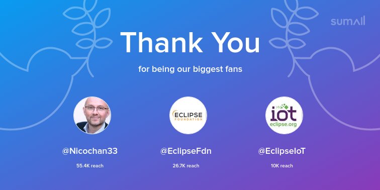 agile_iot's tweet image. Our biggest fans this week: @Nicochan33, @EclipseFdn, @EclipseIoT. Thank you! via sumall.com/thankyou?utm_s…