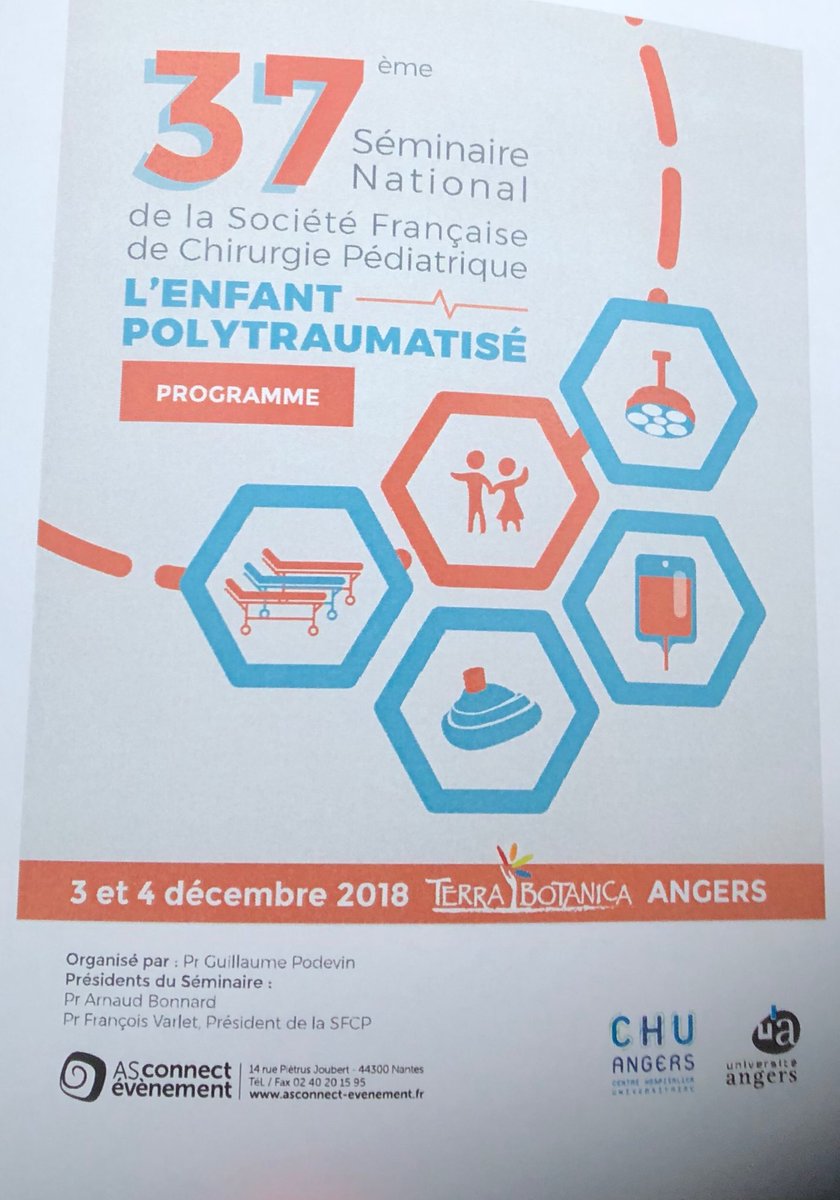 CecileJaglin's tweet photo. J’ouvre ce matin le 37e séminaire national de la SFCP organisé à Angers sur le thème de l’enfant polytraumatisé #damagecontrol #simulation #formation ⁦@GuiPodevin⁩ ⁦@GuBouhours⁩ https://t.co/6VgVe6os7j