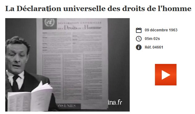 RessNumChampArd's tweet photo. 10 déc | 70e anniversaire de la déclaration des droits de l'Homme #INA Jalons #Eduthèque #Ress_Num https://t.co/BHRoO6DYWR https://t.co/Nfd8VnzFyo