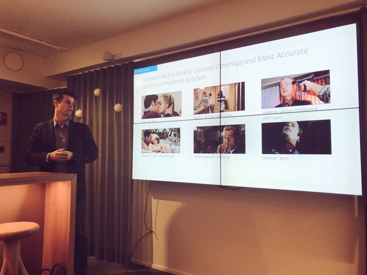 <a href="/ValossaInc/">Valossa</a> is presenting us its #AI tool for video recognition 
#misionslush2018 #innovation <a href="/adigital_org/">Adigital</a> <a href="/ICEX_/">ICEX</a> <a href="/redpuntoes/">Red.es</a>