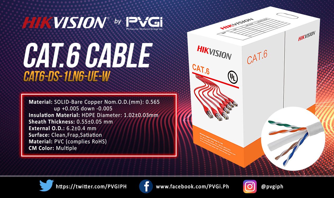 Hikvision cat6 best sale cable