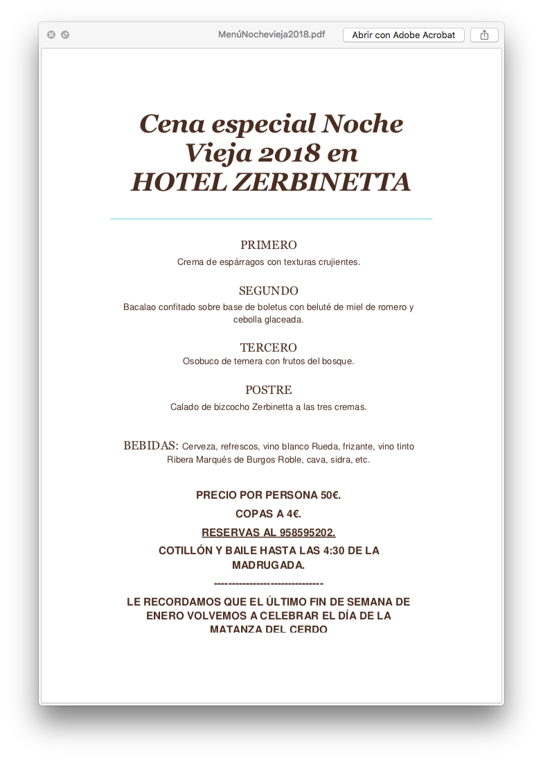 HotelZerbinetta's tweet photo. Reserva ya tu cena para esta #Nochevieja 2019 con nosotros.

El mejor ambiente, la mejor cena para una noche tan especial.

Confía en nosotros, no te arrepentirás

https://t.co/4NuXCHbegx https://t.co/jlPasxT0M6