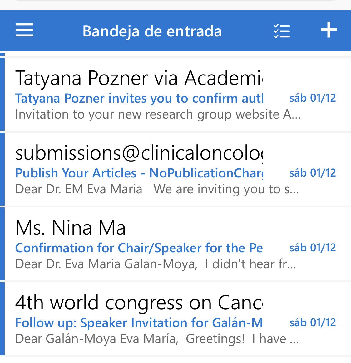 EvaGalanMoya's tweet image. Mínimo 3-4 emails al día...de verdad, qué desesperación...¿algún truco para evitar correos de revistas “predadoras” y/o falsos congresos? #predatoryjournals #notscience 👩🏽‍💻