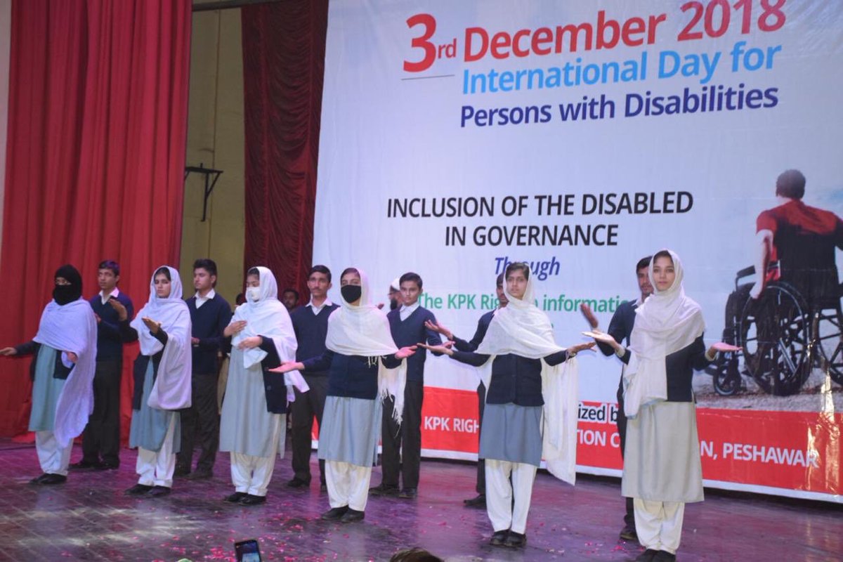 _KPUpdates's tweet photo. #InternationalDisabilityDay celebrated in Nishtar Hall #Peshawar, CM KP Mahmood Khan attended the event and raised the morale of the participants https://t.co/RKA9Oy9peY