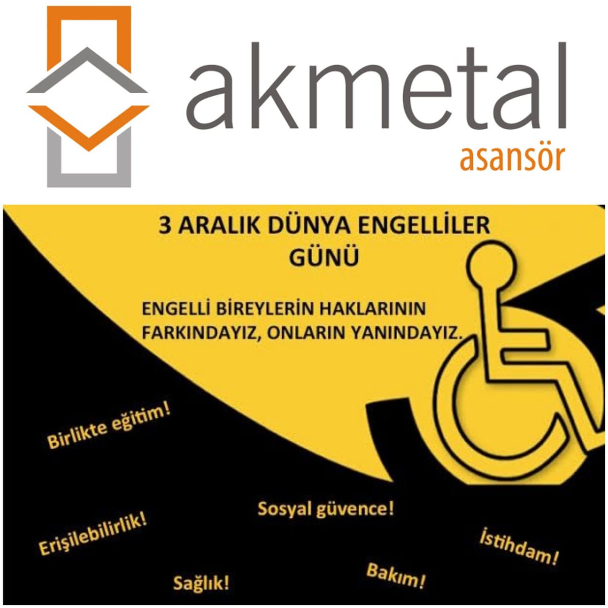 Empati kuralım, engelleri birlikte ortadan kaldıralım.

#3AralıkDünyaEngellilerGünü