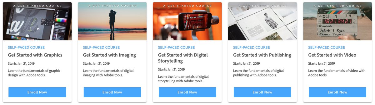 clasener's tweet photo. Brand new amazing free courses coming up soon at the Adobe Education Exchange! Why nog sign up now? https://t.co/VCAtHyaBFJ
@AdobeEdu #AdobeGenPro #CreateEdu @GLR_tweets https://t.co/Jsp2mOdcVk