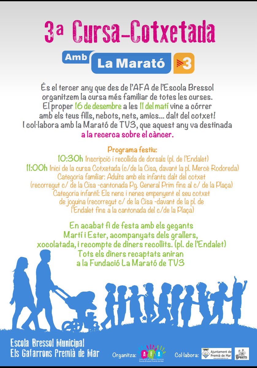 afa_Gafarrons's tweet photo. Ja la tenim aquí! La 3a cotxetada per la @la_marato Diumenge 16 de desembre amb xocolatada i gegants! Vine i participa!! https://t.co/DnRMFiskLs