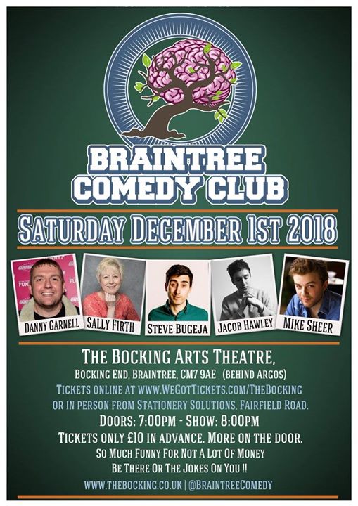 Bockingtheatre's tweet photo. Join us on the 5th of January for a wonderful night of Stand Up Comedy! 
Trust us, we've been booking great comedians for many years and our track record speaks for itself... So don't miss an incredible night! https://t.co/LSw4CGv4Ux #StandupComedy #Essex https://t.co/uiKhrMOXWg
