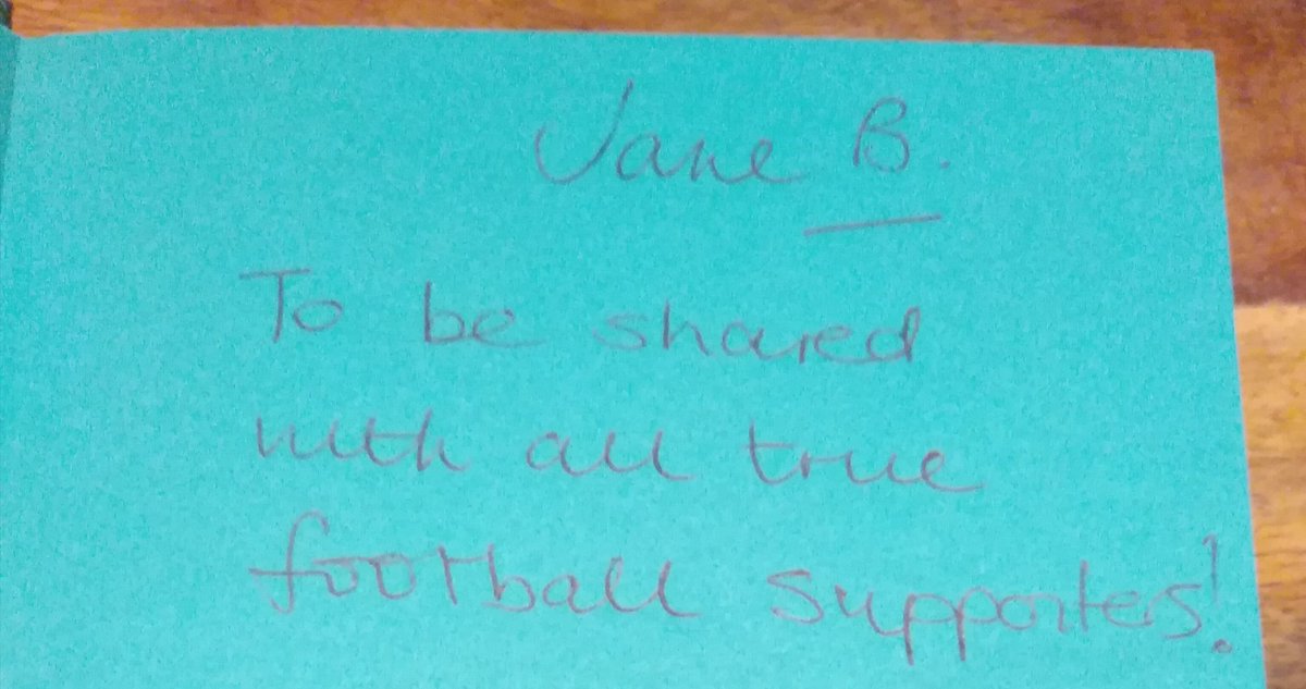 shirts_original's tweet photo. At our last home game, Jane who has the season ticket next to my seat gave me this book to read. #bcafc 
How thoughtful, football brings people together. Love the inscription inside the cover. #tobeshared 

Author @d_gray_writer https://t.co/jRDi5ICS9o