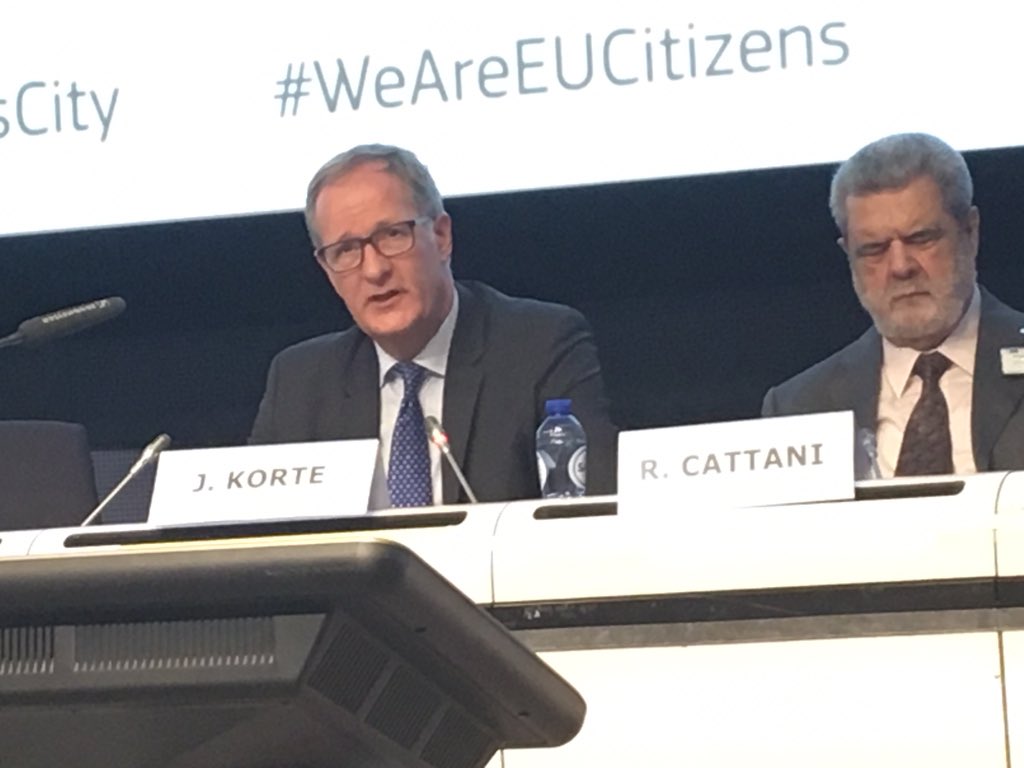 EDbN_org's tweet photo. “The European pillars of social rights constitute a joint commitment by the public authorities, social partners and NGOs” @JoostKorte #EPD2018 https://t.co/692XTmaXvJ