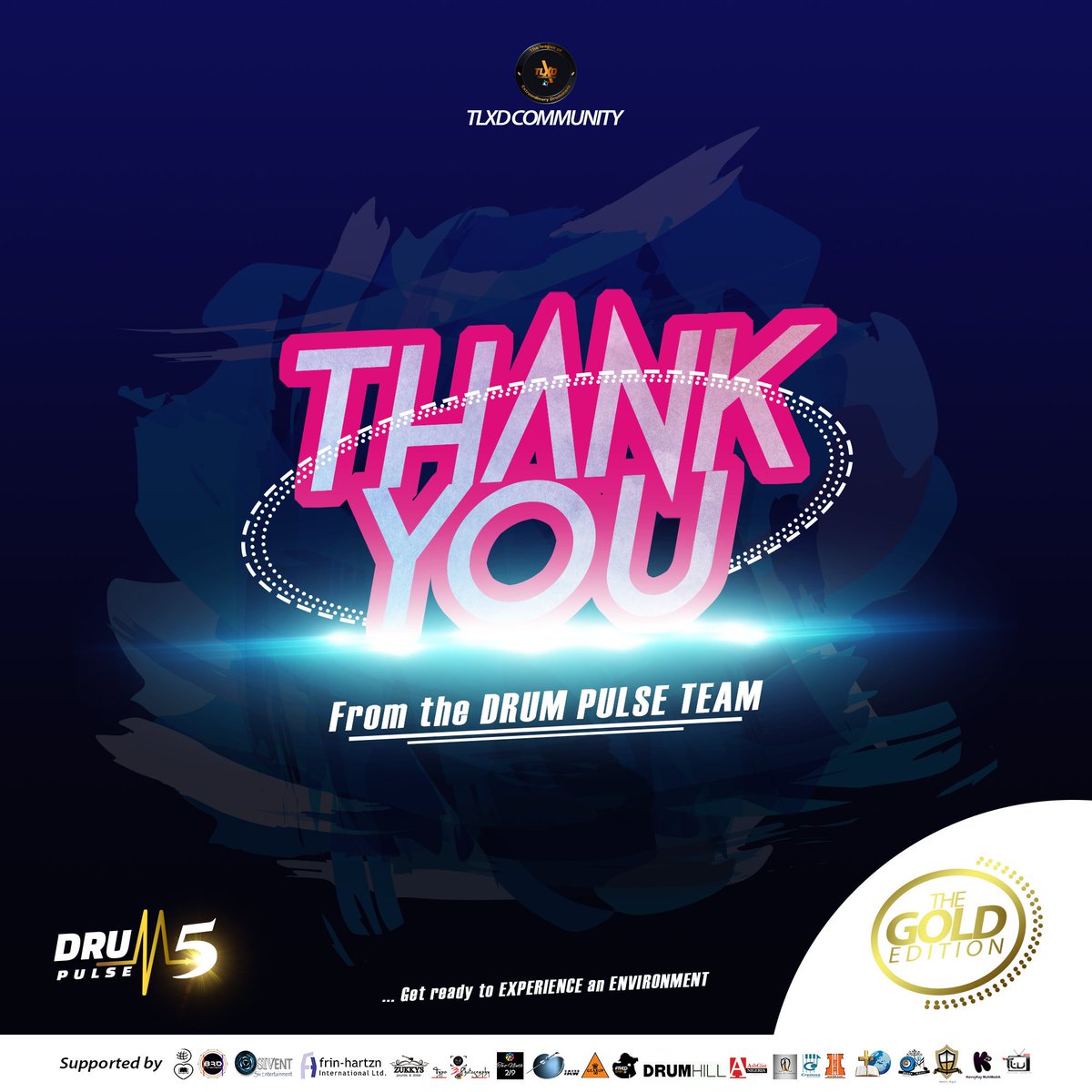 tlxdcommunity's tweet photo. To everyone that supported this project in one way or the other... Thank you very much, you are indeed "Amazing". More grounds to conquer.
We look forward to DP6.
#dpulse5 #dpulse6 #onitsway #drummer #drumming #drums #musiclanguage #musicians #musicstory #modern https://t.co/5sAGF2O12C