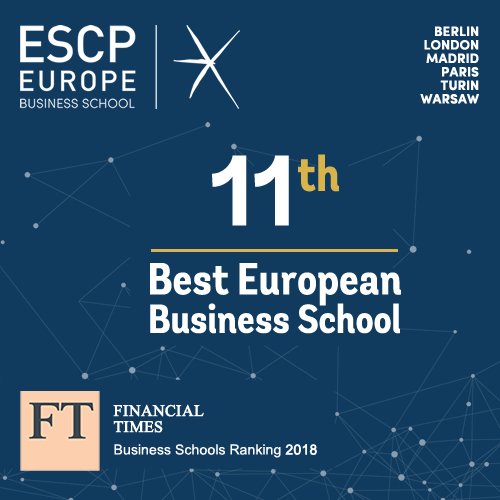 Escp Business School Ranking We Are Very Proud To Announce That Escp Europe Has Been Ranked 11 In Ft Annual European Business School Ranking 18 T Co Hpc8mtixe1