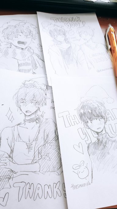 thank you sketches for this batch of orders! 