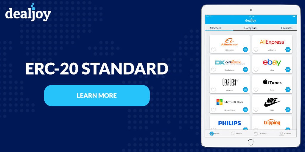 Deal tokens are #ERC20 tokens, which are designed and used solely on the #Ethereum platform. Therefore, they can be shared, exchanged for other tokens, or transferred to a crypto-wallet. 💵➡️👛
Read more: dealjoy.io
#cashback #dealjoy #tokensale