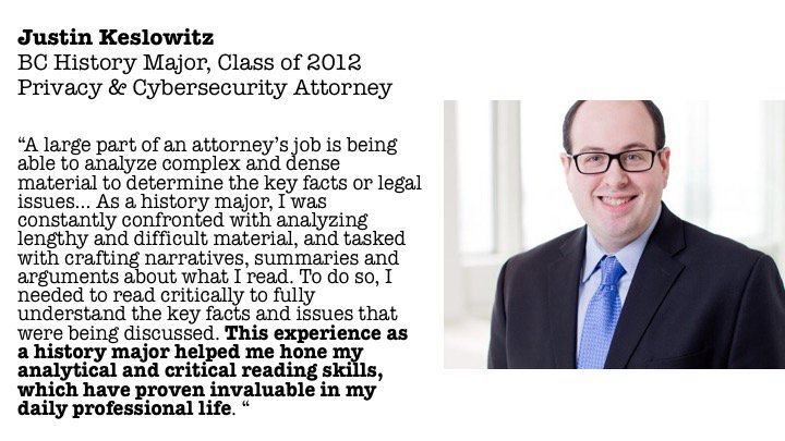 HistoryDept_BC's tweet photo. Today's History Major Alumni Spotlight is Justin Keslowitz, @BklynCollege411 Class of 2012.  Justin is Assistant General Counsel at New York Life Insurance Company.  #alumnispotlights #historymajor #twitterstorians https://t.co/7Aj1sH2Uba