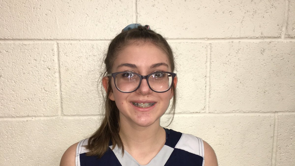 Today’s player highlight is Emma Miller. Emma never quits and always competes she has a big heart.