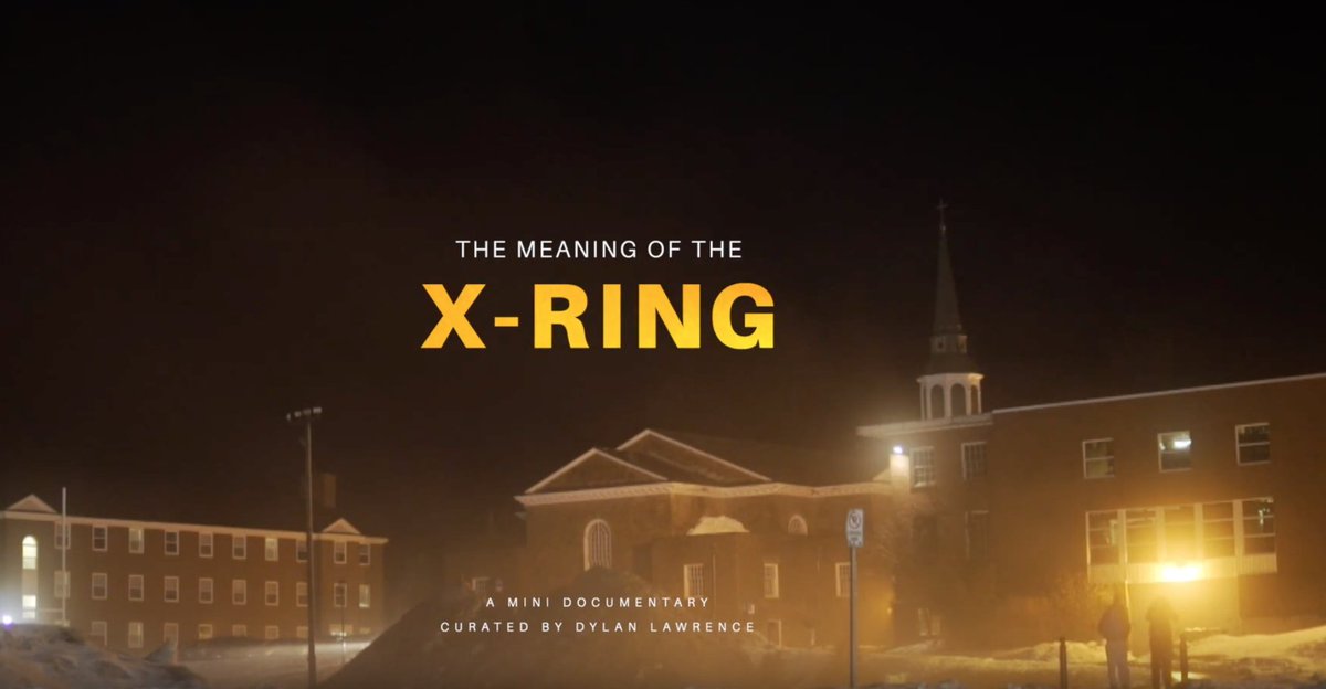 stfxuniversity's tweet photo. Today, 900+ Xaverians will receive the much-coveted StFX X-Ring. To celebrate, one of our fav videographers Dylan Lawrence compiled a ‘mini doc’ titled the Meaning of the X-Ring. https://t.co/7AWng2f2x7 The ceremony begins at 2pm ADT today. Watch live via https://t.co/FZtx0DFVdK https://t.co/7jjrRl9S1j