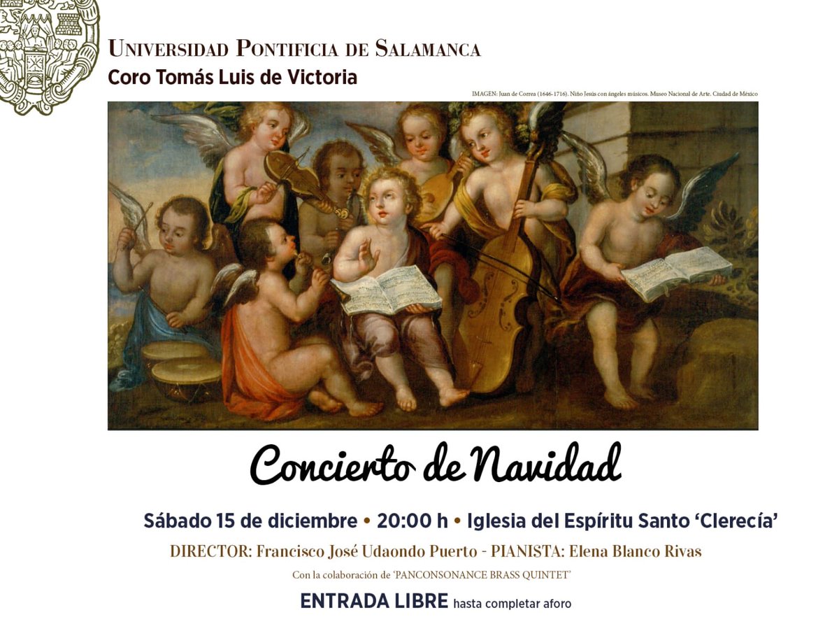 “Adeste, fideles, laeti, triumphantes. 
Venite, venite in Bethlehem: 
Natum videte Regem Angelorum. 
Venite adoremus Dominum”

Un año más, Nos complace invitaros a nuestro concierto de Navidad. No faltéis!!

#NavidadCTLV <a href="/upsa/">UPSA</a>
