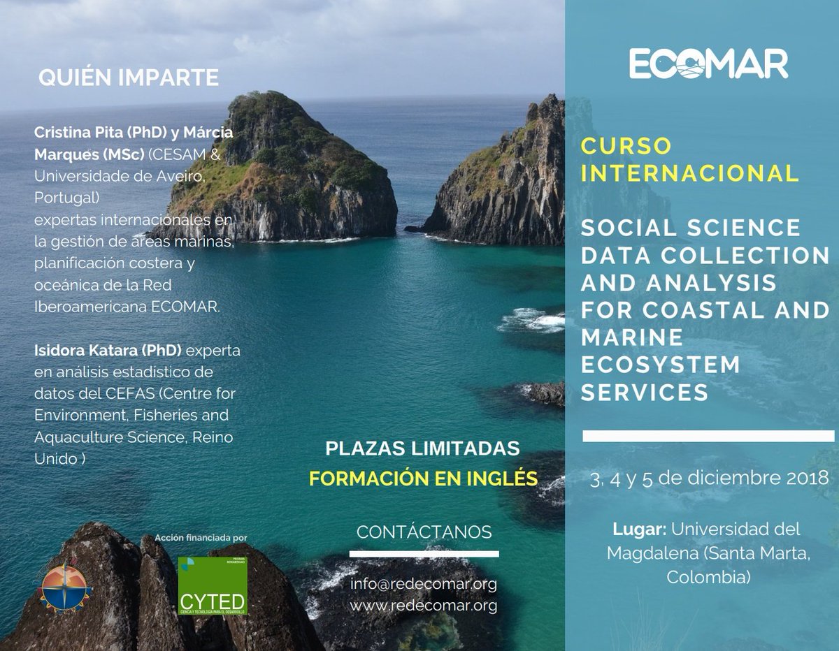 svilardyq's tweet photo. Damos inicio al Curso "Social science data collection and análisis and marine ecosystem services" en @unimagdalena en el marco de las actividades de la red @Ecomar_Cyted @Cbasicasunimag https://t.co/swR5JpuFRL