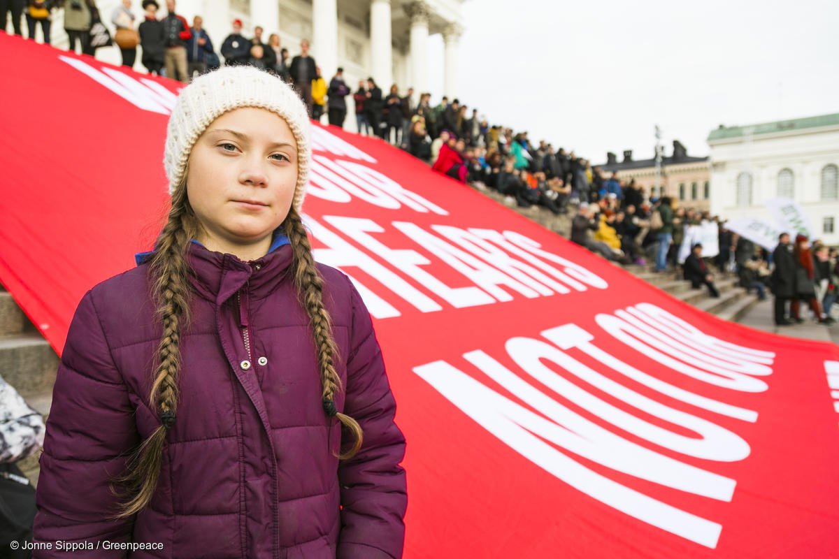 Greenpeace's tweet photo. "We can’t save the world by playing by the rules. Because the rules have to be changed. 

"So we have not come here to beg the world leaders to care for our future. They have ignored us in the past and they will ignore us again." https://t.co/JWq5353787