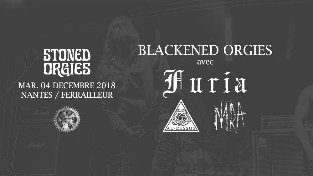 Ce mardi au Ferrailleur soirée #black avec le triplette Furia Au-Dessus et NNRA à partir de 20h30 ! 

► 12€ en préventes // 15€ sur place
► Digitick (13.5€) : bit.ly/2MHkUFf
 
@StonedOrgies