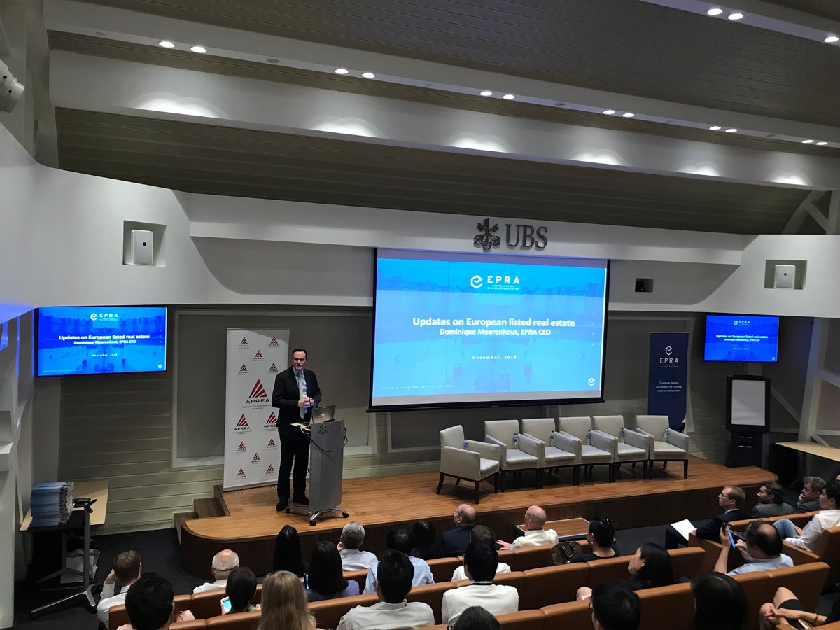 EPRA_realestate's tweet image. We're off to a great start for the 11th #Asiaweek with a full house for our European Property Briefing seminar in #Singapore, co-hosted with @UBS and #APREA. and expert panellists representing key European #listed #realestate companies.