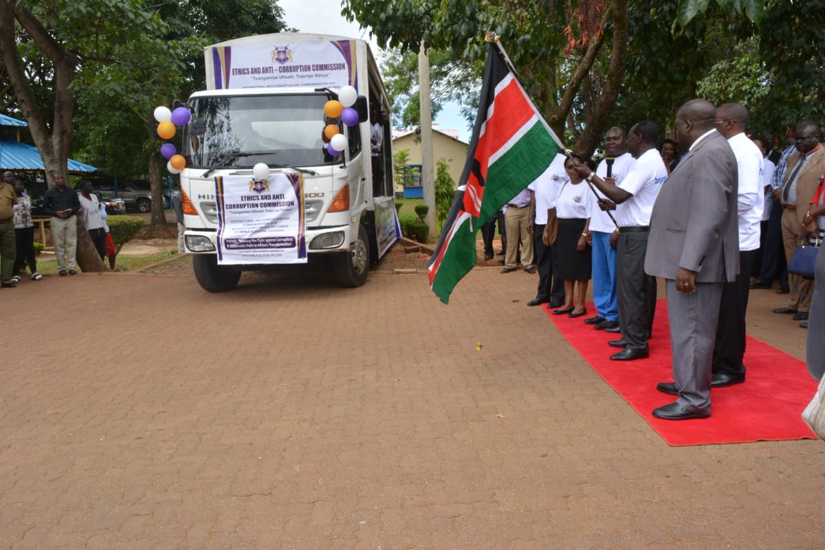 Flagged off <a href="/EACCKenya/">EACC</a> public sensitization Caravan to sub-counties in commemoration of International anti-corruption day to be held on 9th December 2018 in Vihiga County Themed: Winning the fight against corruption; a sustainable path to Africa's Transformation.