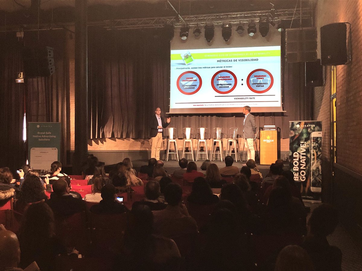 Ligatus_ES's tweet photo. Comienza el seminario de Estándares y Buenas Prácticas de #AdViewability en Barcelona! Patrocinado por @ligatus, @canalymedia y @EstrellaDammEs 🚦✅ https://t.co/2QH5VrnINq
