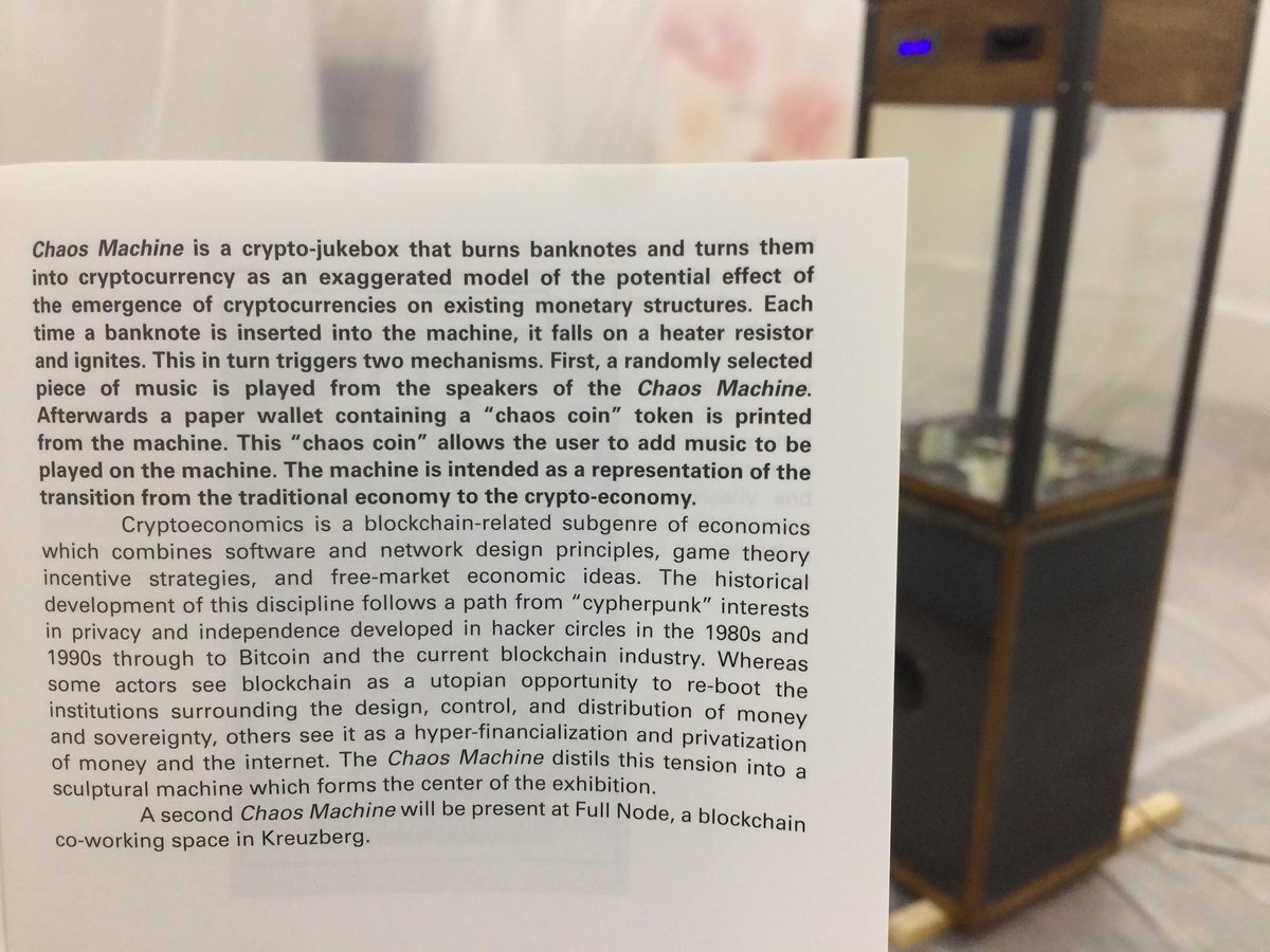 ConvergentCx's tweet photo. We highly recommend visiting the Proof of Work exhibition at Schinkel Pavillon in Berlin. A rare peak into the future. Incredible work @billyrennekamp @keikreutler @harmvddorpel @_terra0 @foamspace @jonas_lund @DistribGallery #jonaslundtoken https://t.co/zay5JhPHi3