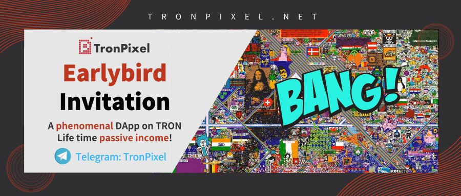 TronPixel's tweet photo. Be the first to play! Early birds get the most $TRX earning! Join Earlybird Telegram group: https://t.co/P05FBMICtr  #TRON @justinsuntron @Tronfoundation https://t.co/2YG41ZbpPI