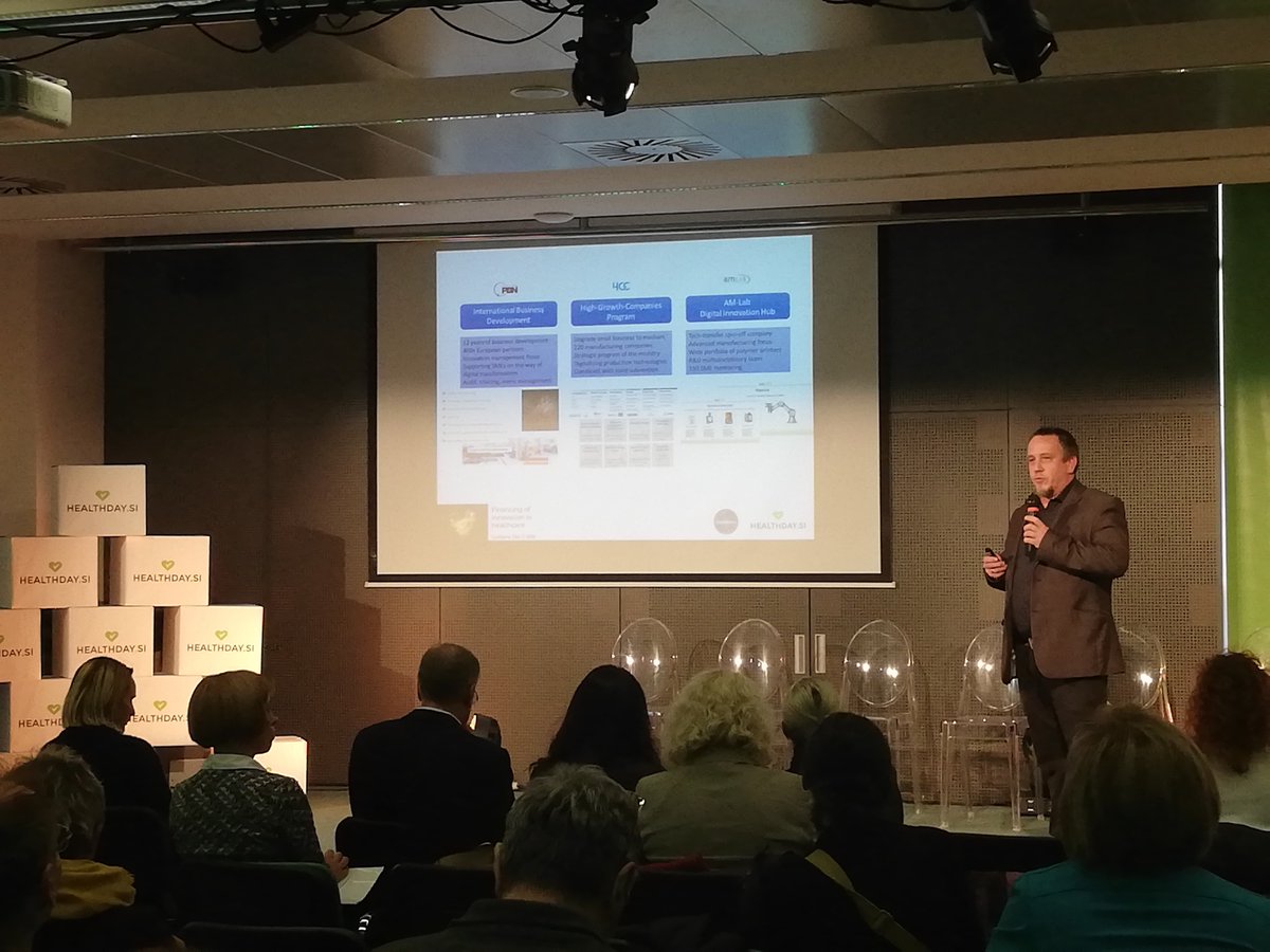 PBNHungary's tweet image. Our colleagues Renáta and Ákos are participating at the HealthDay #conference (@HealthDaySi ) in Ljubljana. Ákos is presenting our success story &quot;from social innovations to AMLab in 1 year&quot; The event is organized by @LjTehnoloski. 
#AMLABhungary