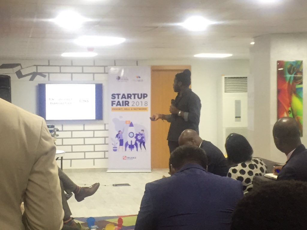fintechweekng's tweet photo. It’s @oyapayNG’s time to pitch at #AFFLagos2018 #affstartupfair #AfricaFintechFestival2018 https://t.co/h9swpUmrzG