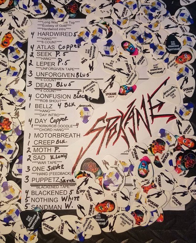 chileanhorsemen's tweet photo. Finalizada la presentaciΓ³n de #Metallica en el @SpokaneArena en Washington,WA. USA. 02 de Diciembre 2018.
Destacaron en el show β Leper Messiah β, β The Day That Never Comes β y β Blackened β.
#Metallica #MetInSpokane #SpokaneArena #WorldWired #WorldWired2018 #TheChileanHorsemen https://t.co/kVgXAWCfZm