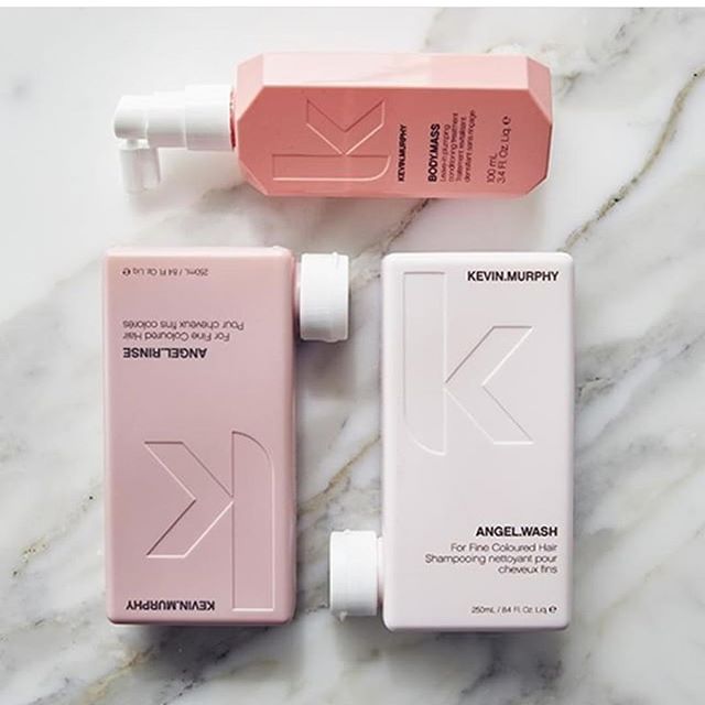 KevinMurphyFR's tweet photo. Get GREAT BODY with the @love_kevin_murphy ANGEL trio! Softness, fullness, shine, growth #lovekm #kevinmurphyhair #murrietahairstylist #temeculahairstylist #fullhair #softhair #shinyhair #hairproducts #whatsinyourshower #recycledpackaging #natural via @hairbychristinapennell https://t.co/OxO4rJ1T2A