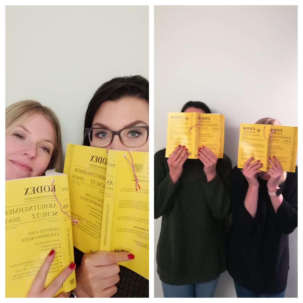 Ixolit's tweet photo. Our dear colleagues Mara & Dani visited a training last week, in order to stay up-to-date in ensuring health & safety at work. Despite all the things they have learned, they had time for some fun during the break ;-) #ixolit #ixopay #training #tech #IT #vienna #arbeitnehmerschutz https://t.co/WRy60GJCxm