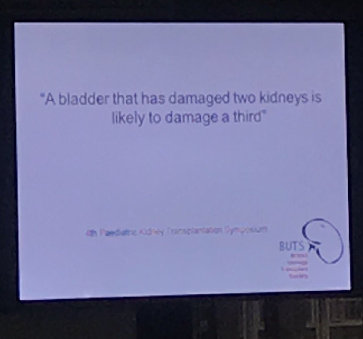 Very informative talk about hostile bladders and transplantation by <a href="/CityUrology/">Jonny Olsburgh</a>. <a href="/transplant4kids/">Paediatric Kidney Transplantation Symposium</a> @NizamMamode @KessarisN <a href="/dr_JelaS/">Jelena</a> <a href="/pchandak1/">Pankaj Chandak</a>