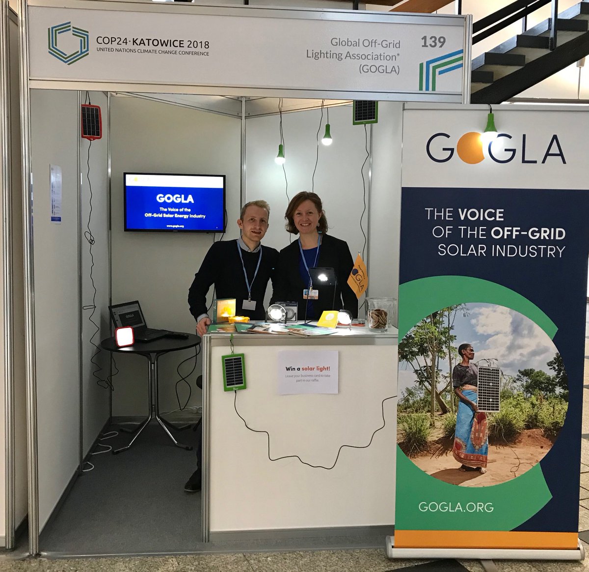 We are all set to show #COP24 visitors the amazing products of our members &amp; impact of #offgridsolar. Come visit us in area C booth no. 139. #ClimateAction