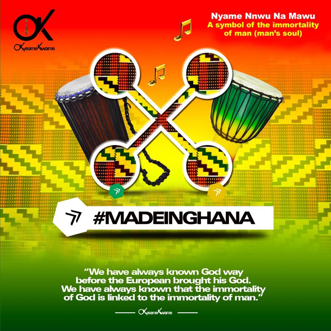Okyeamekwame's tweet photo. We have always known God way before the European brought his God.  We have always known that the immortality of God is linked to the immortality of man ( Man’s Soul ) . 

#MadeinGhanaAlbum wait for it 💪🏾
#MadeinGhana🇬🇭
#MIG 
#ItsOK 
#OKmusic 
#December https://t.co/5JVrEukP6m