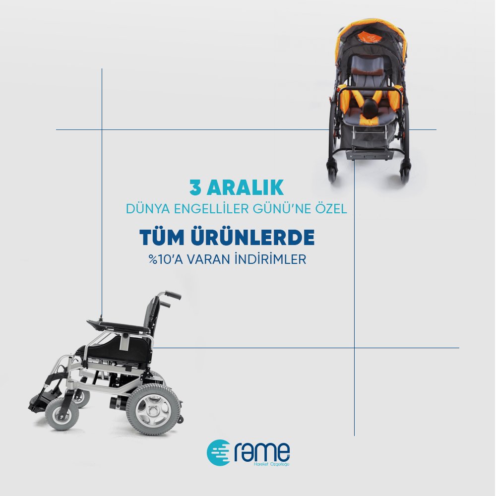 3 Aralık Dünya Engelliler Günü’ne özel %10’a varan indirimler sizlerle. Bu fırsatı kaçırmayın.

#3AralıkDünyaEngellilerGünü #engellilergünü #rame #rameworld #hareketözgürlüğü #engellerikaldır