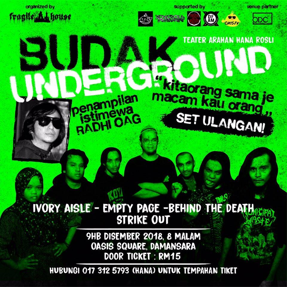 2 event minggu ini!

8Dec - Metal Warfare IV (penang)
9Dec - Teater Budak Underground Set 3 (damansara)

Info lebih; facebook.com/XonorousEnt/po…

RT untuk kembangkan seni Underground kami!

<a href="/twt_muzik/">TwtMuzik</a> 
<a href="/kakiseni/">Kakiseni</a> <a href="/thedailyseni/">The Daily Seni</a> 
<a href="/twt_seni/">twt_seni |</a> 
<a href="/twt_malaysia/">Rakyat: #curatorMY</a> <a href="/Jenn_Thompson/">jennthompson2811</a> <a href="/Rantaiart/">RANTAI ART</a>