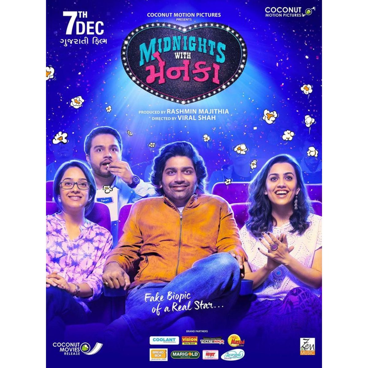 Mithibaikshitij's tweet photo. Midnights with Menka, releasing on 7th December. Starring Malhar Thakar, Esha Kansara, Hardik Sangani and Vinita Mahesh,Thrill yourself with one of the biggest releases in Gujarati! #MidnightsWithMenka  @coconutmotionp
@zenmusicgujarati https://t.co/Sq73fyn9s8